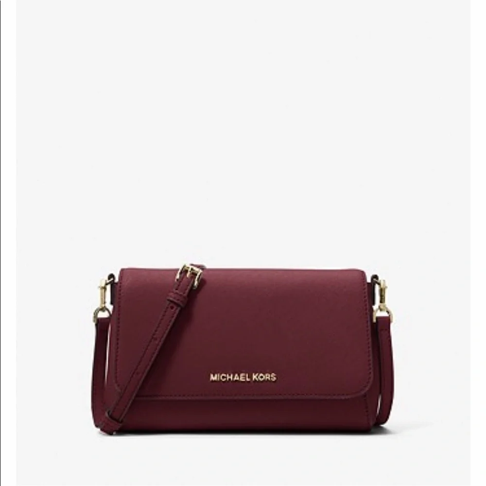 New Michael Kors Medium Saffiano Leather Convertible Crossbody Bag - Picture 1 of 3